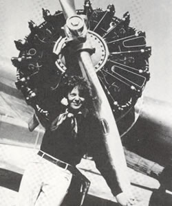 Amelia Earhart and Propeller